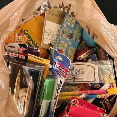 Sale Photo Thumbnail #308: Huge lot of pens crayons and other writing items. All appear to be unused.

Will receive all items pictured as is