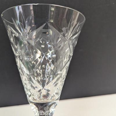 Sale Photo Thumbnail #1062: Vintage Set Of 7 Seneca Glasses 476-2 Cut Crystal Wine Glasses w/ Air Bubble Stem