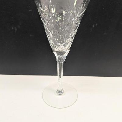 Sale Photo Thumbnail #1061: Vintage Set Of 7 Seneca Glasses 476-2 Cut Crystal Wine Glasses w/ Air Bubble Stem