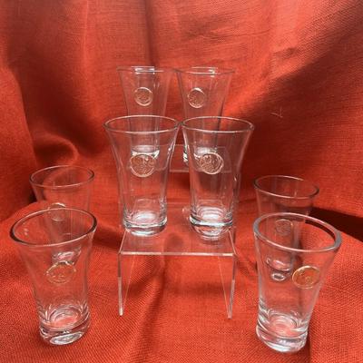 8 leaded crystal water glasses