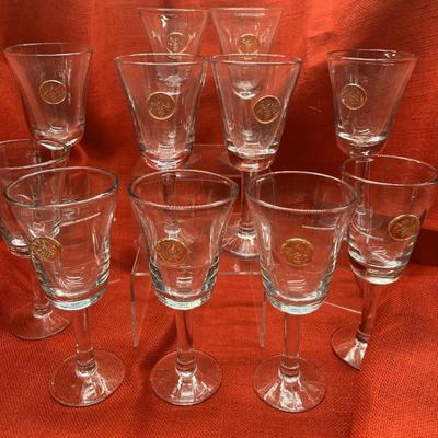 12 stemmed goblets