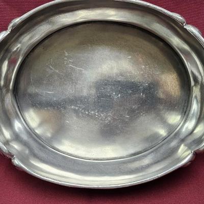1800s Pewter handcrafted serving piece
