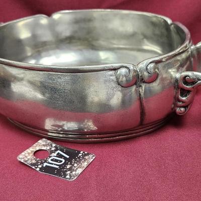 1800s Pewter handcrafted serving piece