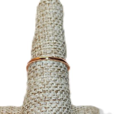 Size 7 "Rose on a Stem" Ring on a ROSE GOLD Band (2.2g)