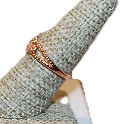 Size 7 "Rose on a Stem" Ring on a ROSE GOLD Band (2.2g)