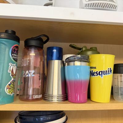 Sale Photo Thumbnail #196: Little bit of everything, cups, dishes utensils, cutting boards, cooking sheets