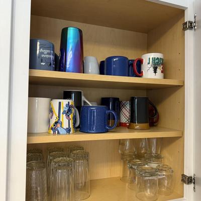 Sale Photo Thumbnail #194: Little bit of everything, cups, dishes utensils, cutting boards, cooking sheets