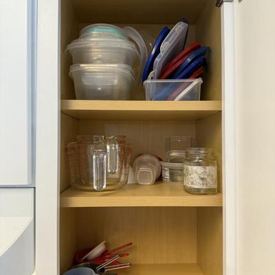 Sale Photo Thumbnail #193: Little bit of everything, cups, dishes utensils, cutting boards, cooking sheets