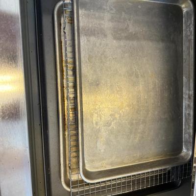Sale Photo Thumbnail #192: Little bit of everything, cups, dishes utensils, cutting boards, cooking sheets