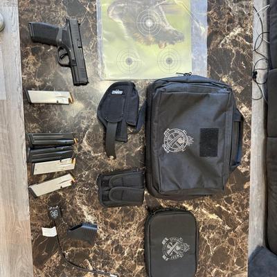 Sale Photo Thumbnail #233: Springfield Armory XD-S Mod.2 9mm semi-automatic pistol in excellent condition. Comes as a complete Gear Up package including:
	•	Original Springfield Armory Gear Up case & box
	•	(5) factory magazines (various capacities)
	•	Holster & dual mag pouc