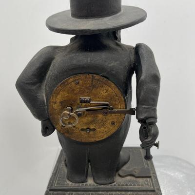 Antique Cast Bronze Animated Clock