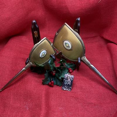 Art Nouveau Victorian Hand mirror and brush