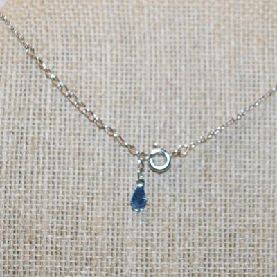 Very Small Boned Fish PENDANT (¾" x ¼") on a Silver Marked .925 Necklace Chain 15" L