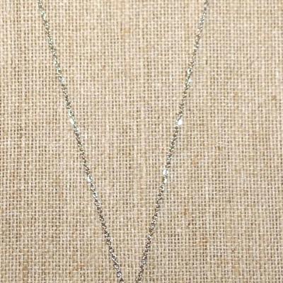 Large Green Rectangle Main Stone PENDANT (1¼" x ¾") with Full Surround on a Silver Tone Necklace Chain 18" L