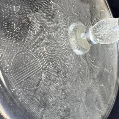 Lot 71 Depression glass cake stand