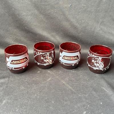 Lot 72 Royal Ruby Little America Old Fashion Tumblers