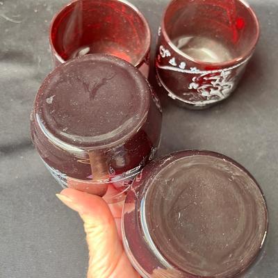 Lot 72 Royal Ruby Little America Old Fashion Tumblers