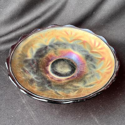 Lot 84 Amethyst Carnival Glass tray