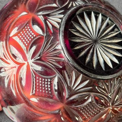 Lot 84 Amethyst Carnival Glass tray