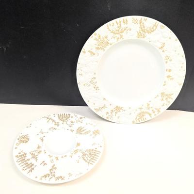 Sale Photo Thumbnail #1082: Bjørn Wiinblad - Rosenthal - Coffee Saucers & Plates Set For 4