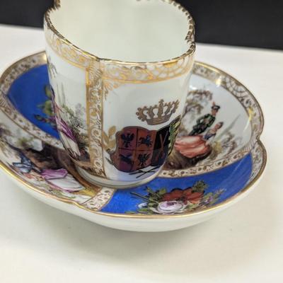 Sale Photo Thumbnail #1108: Dresden Porcelain Cup & Saucer Marked