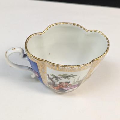Sale Photo Thumbnail #1111: Dresden Porcelain Cup & Saucer Marked