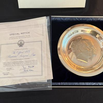 Sale Photo Thumbnail #4: 1973 Inaugural Plate in Box  - 372 grams total