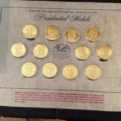 Sale Photo Thumbnail #16: Set of 12 - Marked Sterling  - Weighed one medal at 42 grams 12 x 42 = 504 Approx.