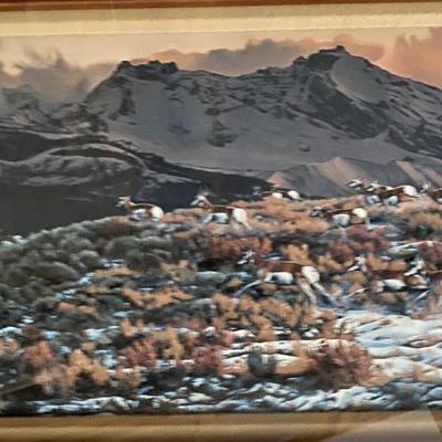 Limited Edition Framed Rod Frederick Art “Fast Break”