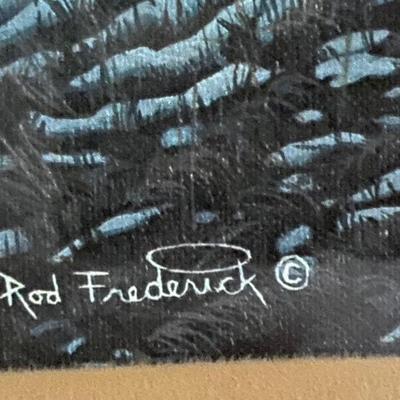 Limited Edition Framed Rod Frederick Art “Fast Break”