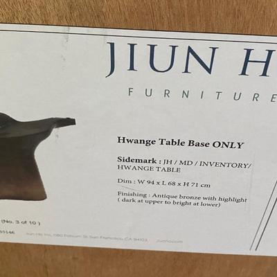 Jiun Ho Bronze Hwange custom Table Base Table and Top