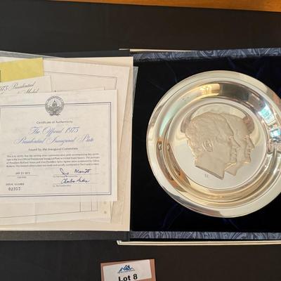 Sale Photo Thumbnail #29: Presidential Inaugural Plate 1975 - 362 grams total 