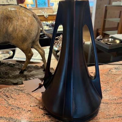 Sale Photo Thumbnail #66: Two Lights. Super Heavy Metal Base. Stands 24” Tall Shade 18”w