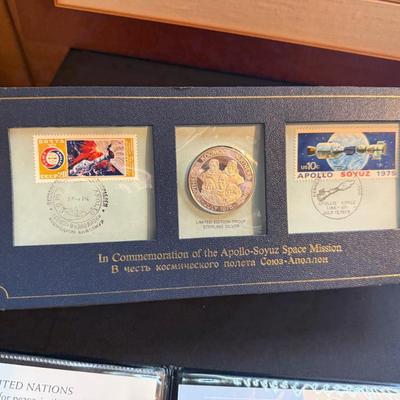 Sale Photo Thumbnail #126: Apollo-Soyuz “Partners in Space”, UN 25th Anniversary - Appear to be 1 oz. proofs