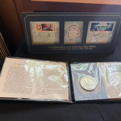Sale Photo Thumbnail #124: Apollo-Soyuz “Partners in Space”, UN 25th Anniversary - Appear to be 1 oz. proofs
