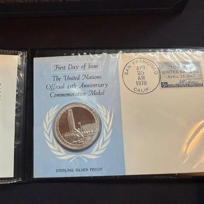 Sale Photo Thumbnail #125: Apollo-Soyuz “Partners in Space”, UN 25th Anniversary - Appear to be 1 oz. proofs