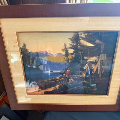 Sale Photo Thumbnail #132: “Wilderness Camp” and “Hot Coffee” 20 1/2 wide x 17 1/2 tall