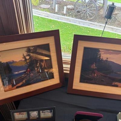 Sale Photo Thumbnail #131: “Wilderness Camp” and “Hot Coffee” 20 1/2 wide x 17 1/2 tall