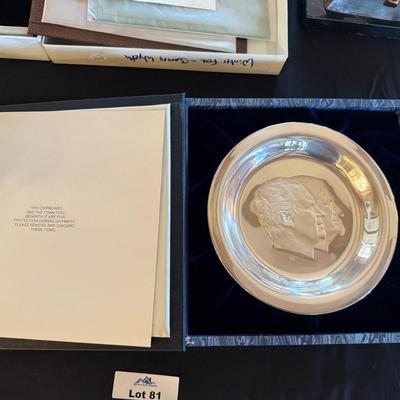 Sale Photo Thumbnail #319: Inaugural Plate from 1973 - 352 grams total