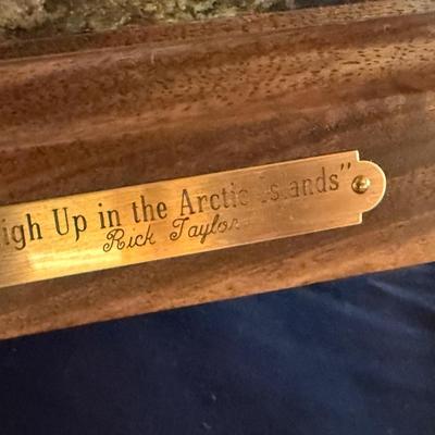 Sale Photo Thumbnail #327: 18” long x 15” tall on walnut base