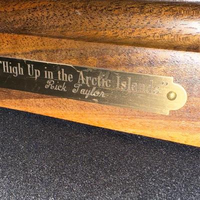 Sale Photo Thumbnail #326: 18” long x 15” tall on walnut base