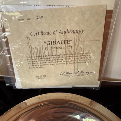 Sale Photo Thumbnail #526: “Giraffe” Bernard Buffet - 212 Grams total