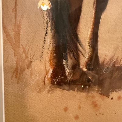 Sale Photo Thumbnail #697: 32 1/2” wide x 40 1/2” tall. Original Water Color