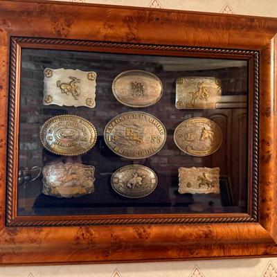 Sale Photo Thumbnail #753: 9 Buckles total - Gold and silver buckles - 24 1/2” wide x 19” tall