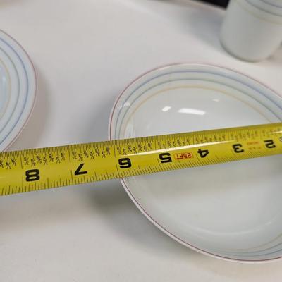 Sale Photo Thumbnail #1151: 5 soup bowls, 1 plate, 2 bowls and 6 cups
