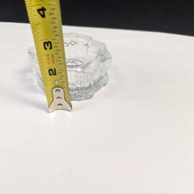 Sale Photo Thumbnail #1194: IITTALA Tapio Wirkkala ASLAK Map of Europe Glass Bowl Candle Holder