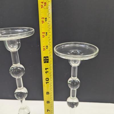 Sale Photo Thumbnail #1196: Set Of Crystal Glass Rosenthal Studio Line Candle Holders