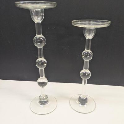 Sale Photo Thumbnail #1195: Set Of Crystal Glass Rosenthal Studio Line Candle Holders