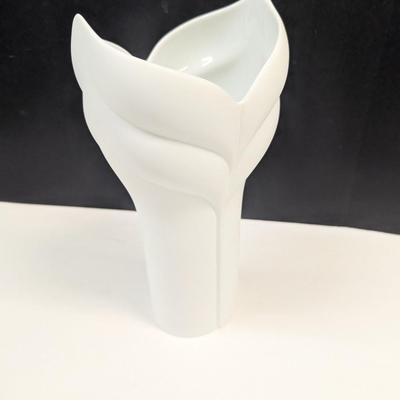 Sale Photo Thumbnail #1208: Rosenthal Studio Line Calla Lily Vase Bisque Porcelain Uta Feyl
