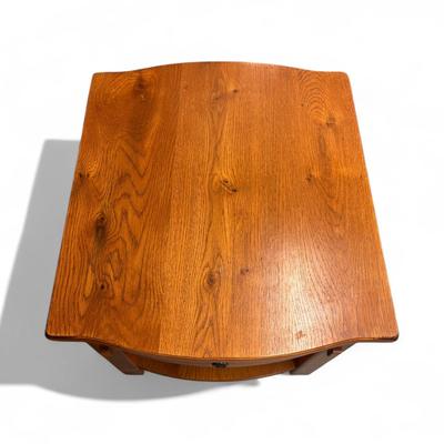Sale Photo Thumbnail #634: Broyhill Hardwood Side Table/Nightstand with Single Drawer and Lower Shelf
22" H X 23" W X 24.5" D